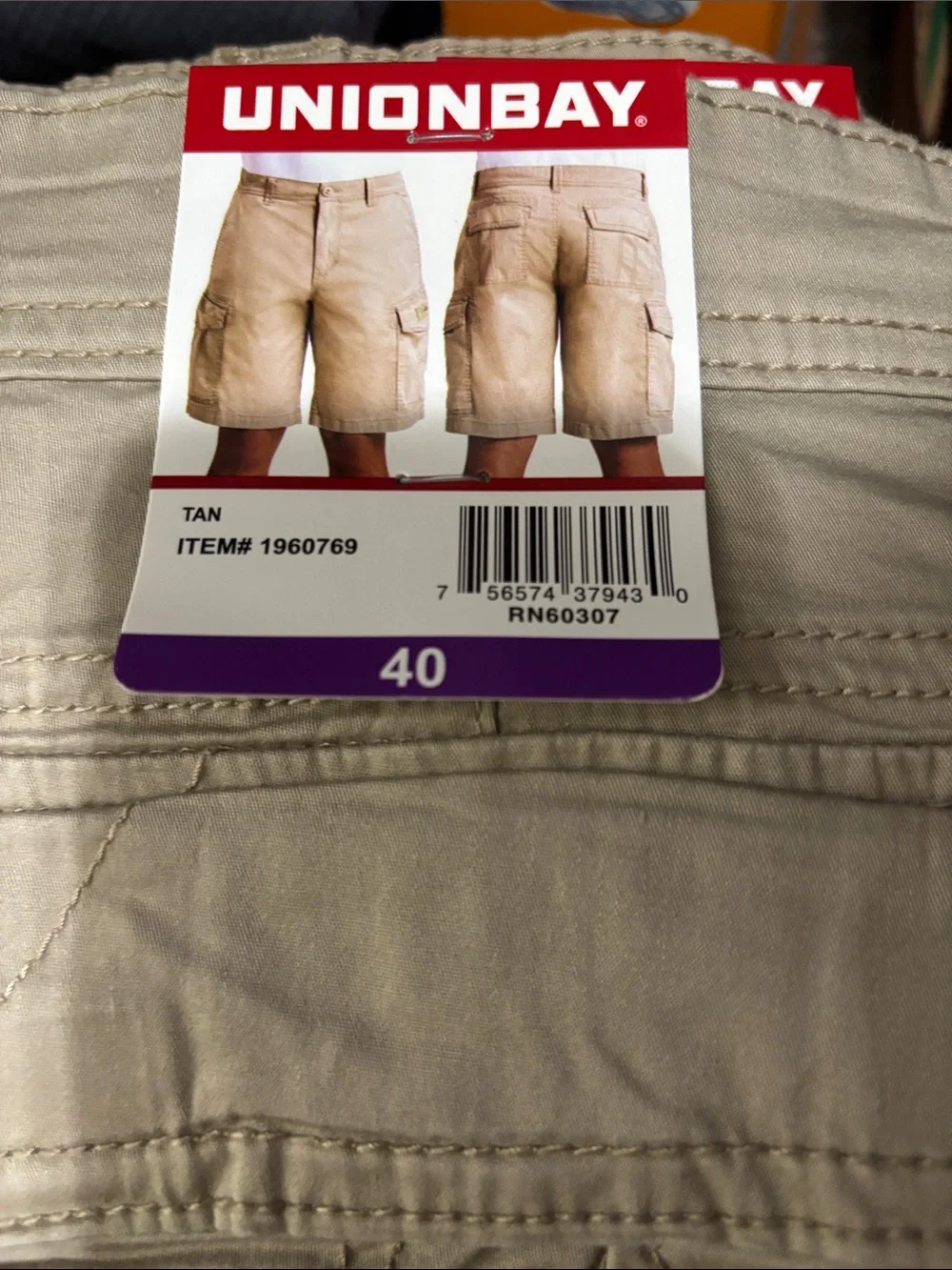 UNIONBAY Tan Cargo Shorts with Multiple Pockets